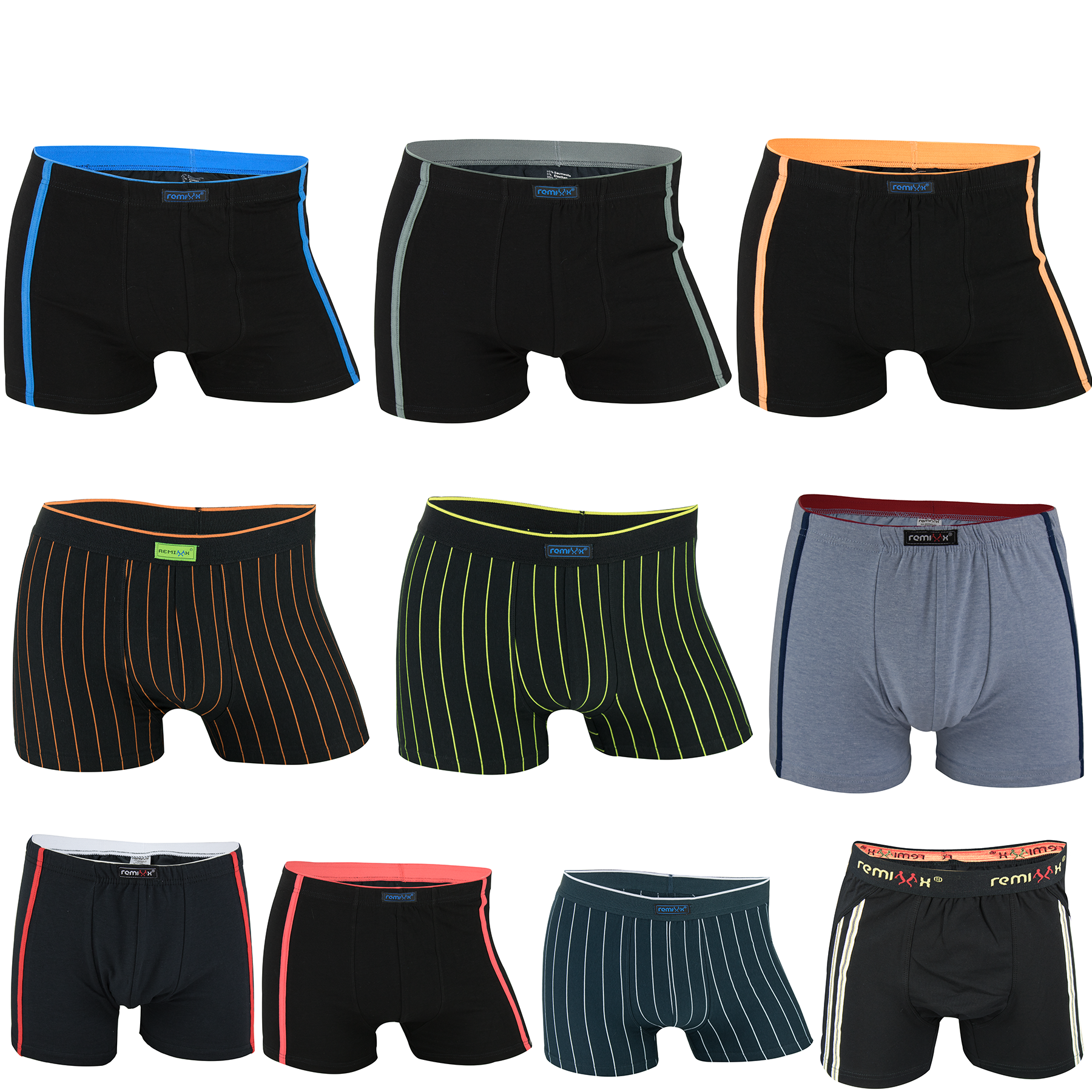 Remixx Jungen Boxershorts Kids Pants Boys Shorts, 10er Pack